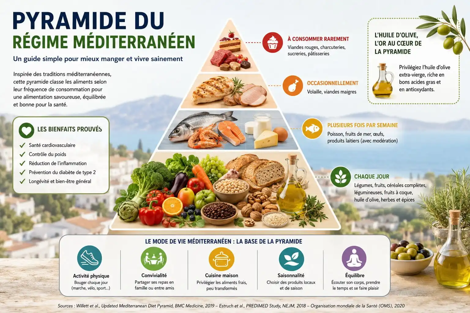 Pyramide du régime méditerranéen : guide complet