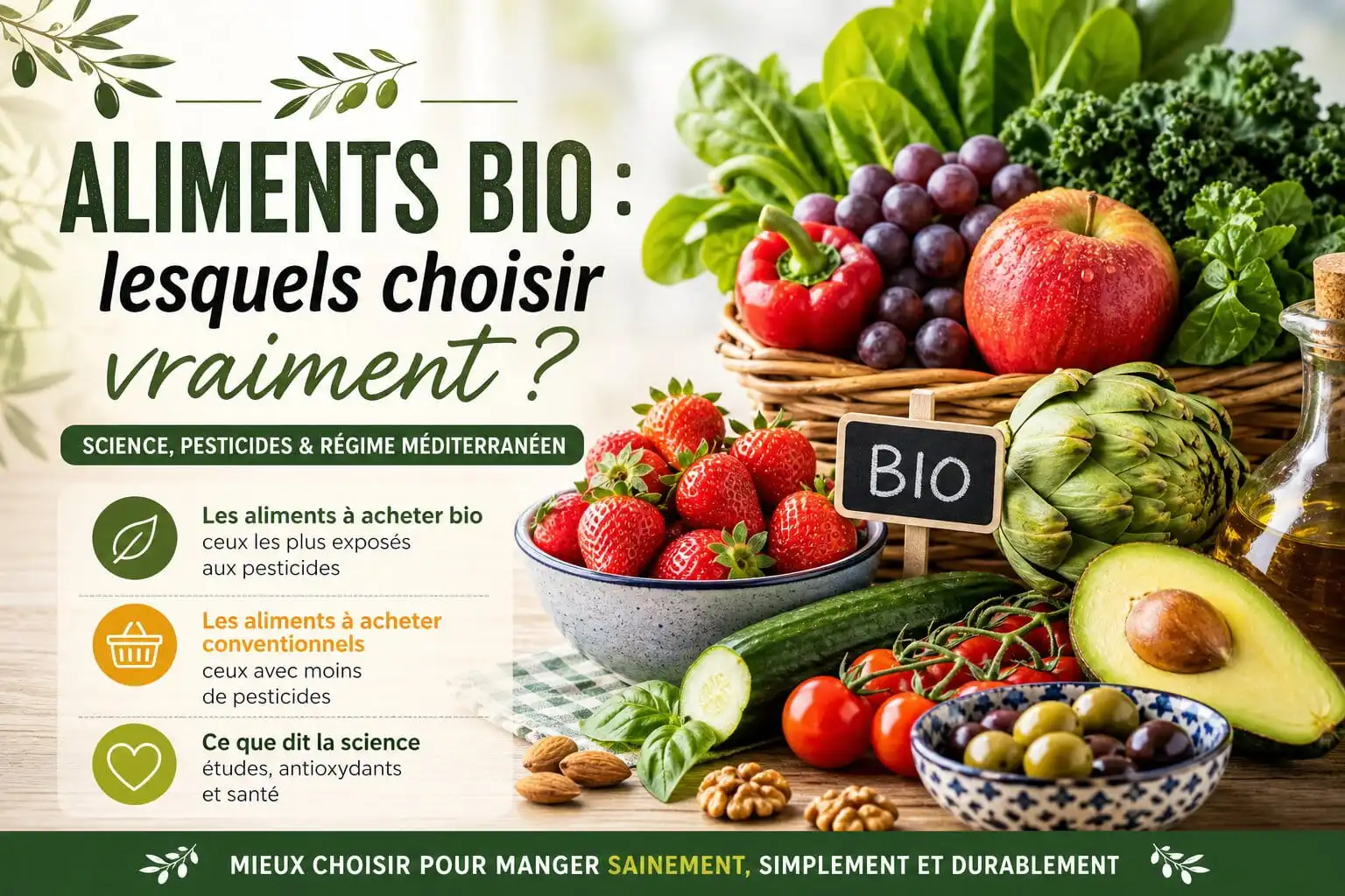 14 aliments à acheter bio en priorité (et ceux à éviter)