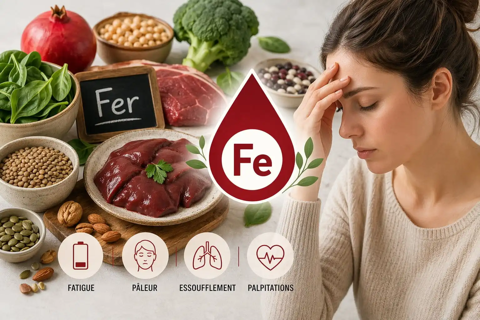 Carence en fer : 15 symptômes à reconnaître