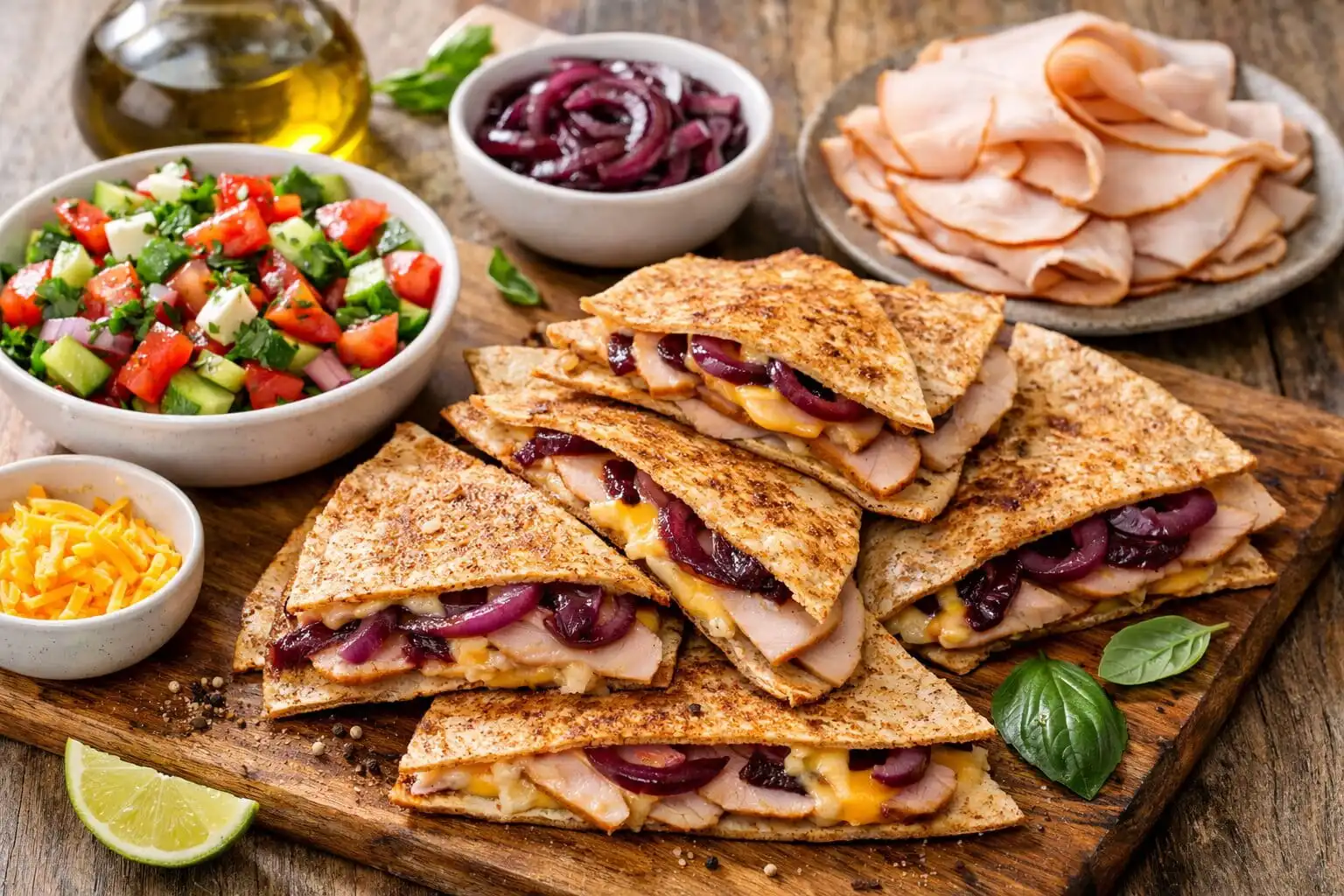 Quesadillas à la dinde : recette rapide et équilibrée
