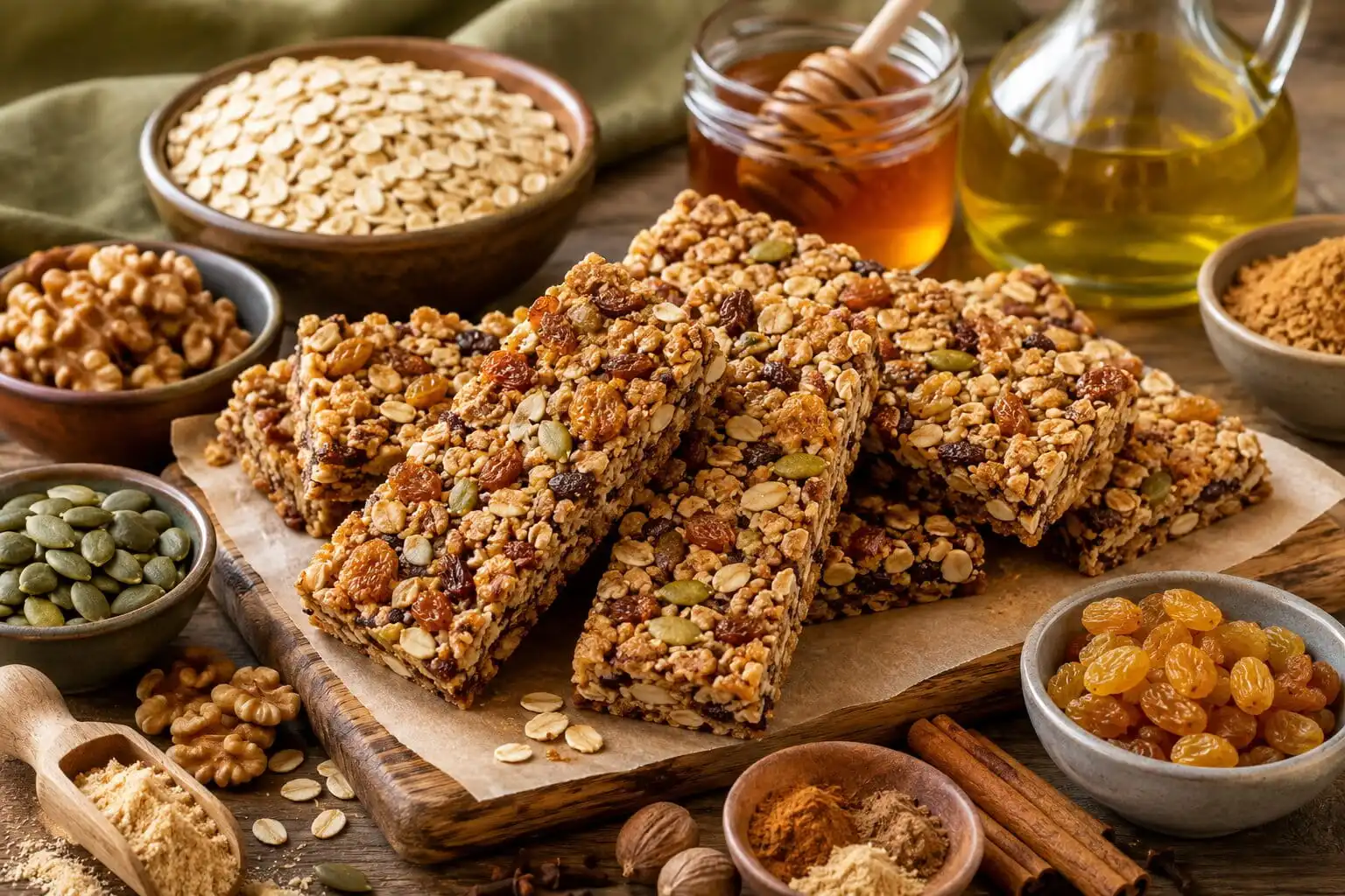 Barres granola maison : recette saine et croustillante