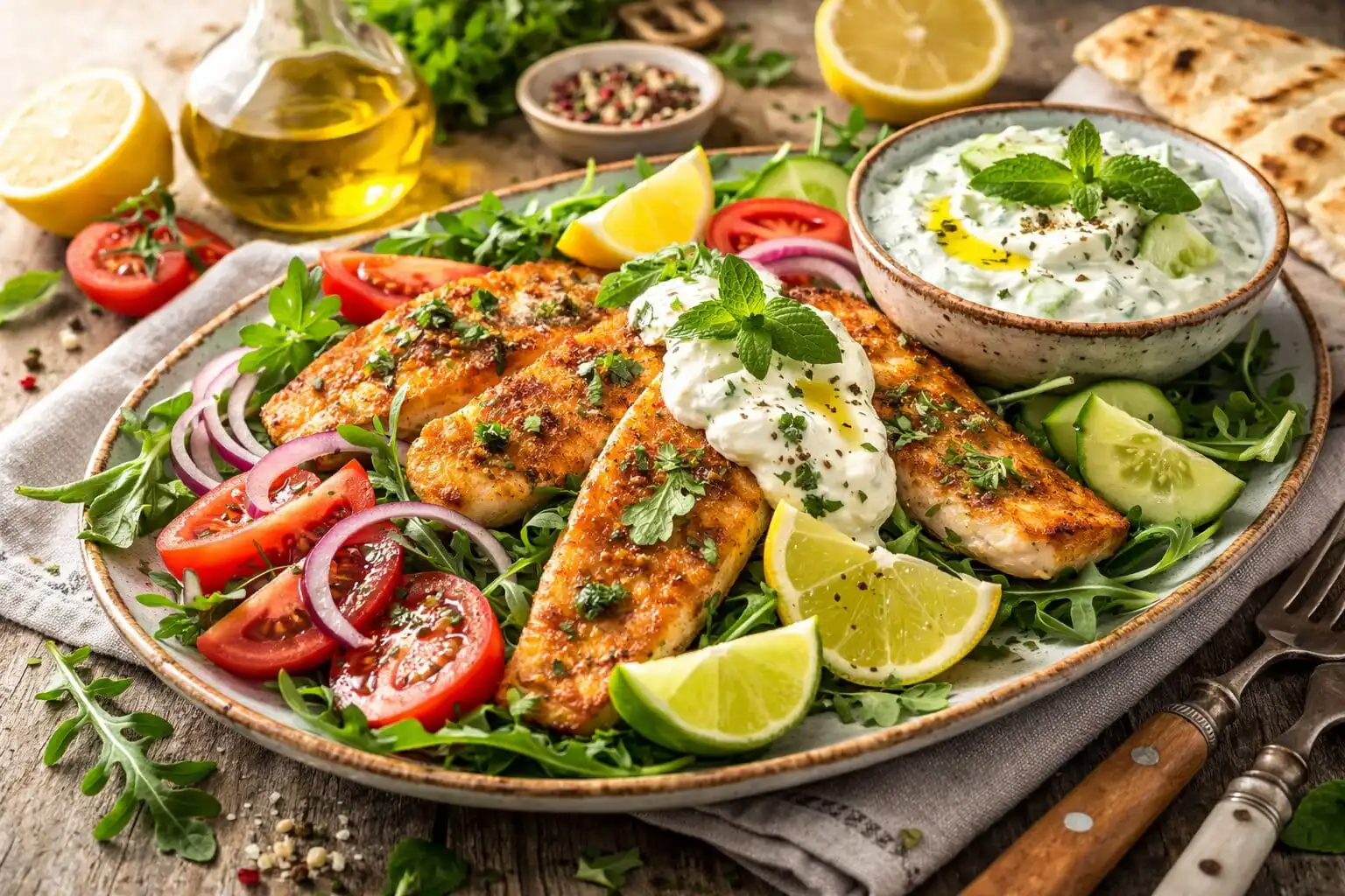 Filet de poisson au tzatziki : recette méditerranéenne