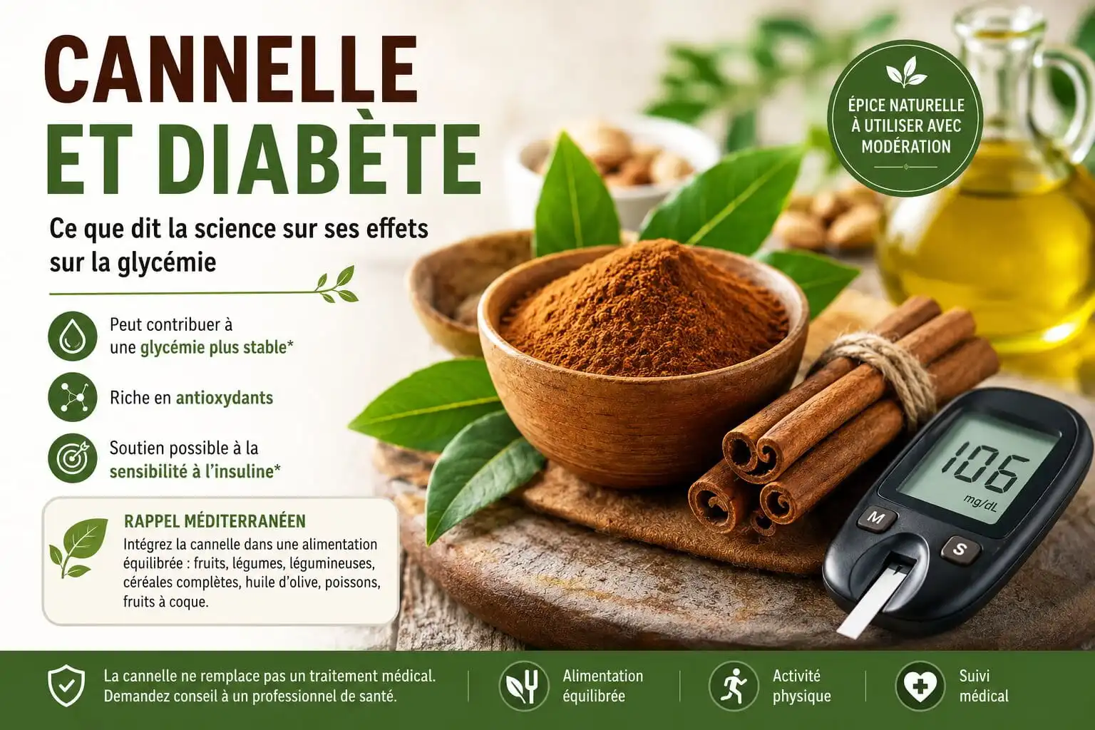 Cannelle et diabète : effets sur la glycémie