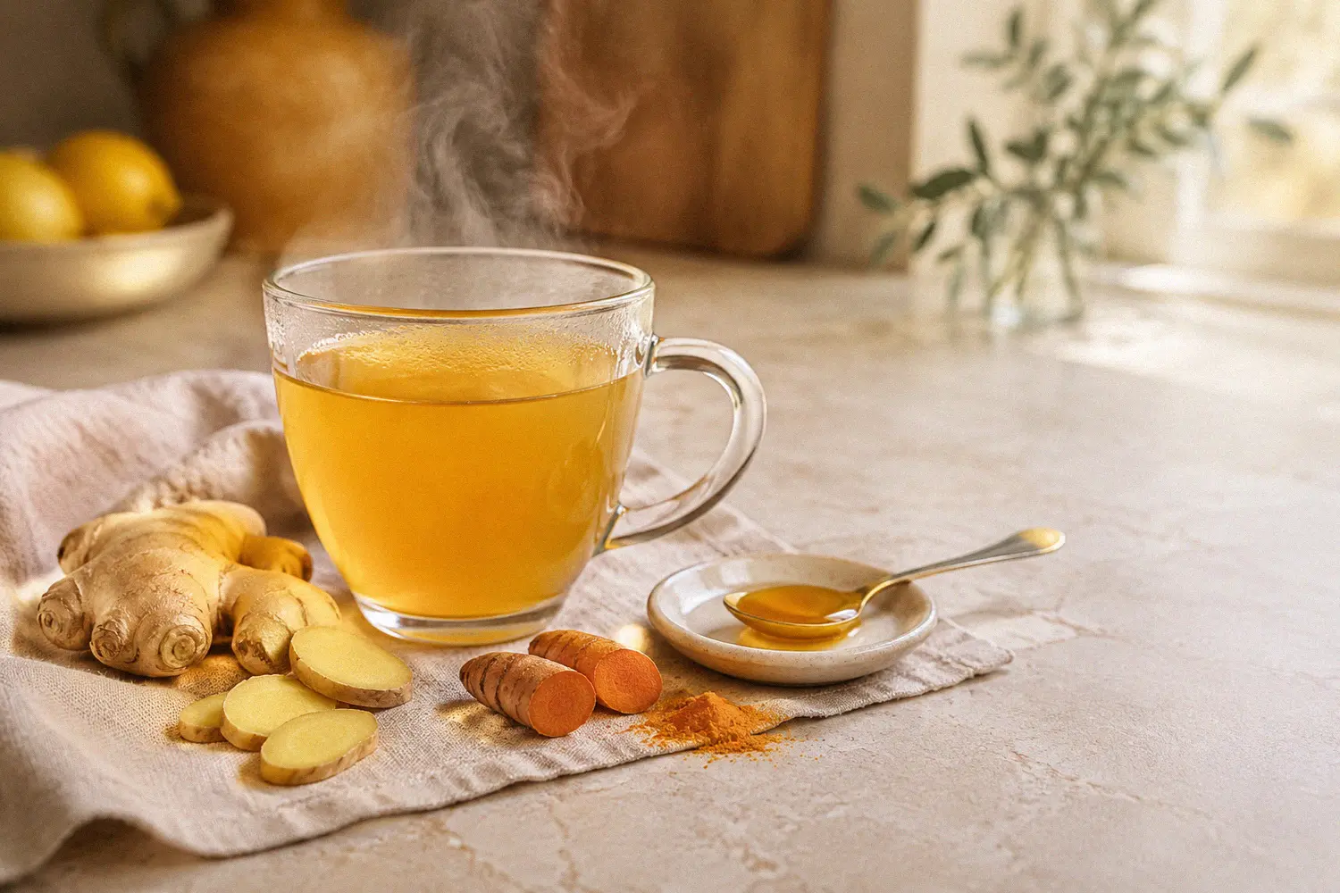Infusion gingembre-curcuma : bienfaits réels et précautions