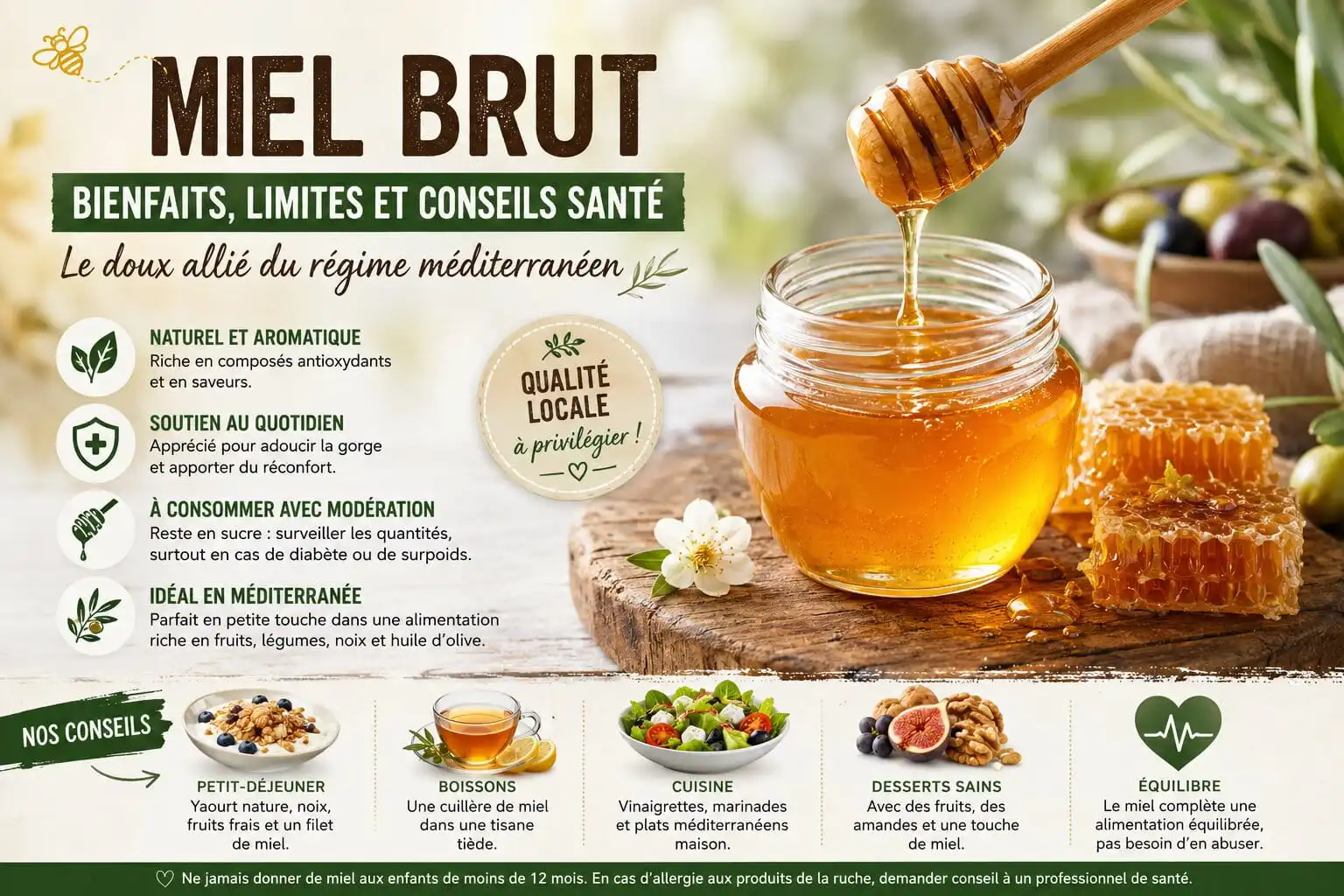 Miel brut : bienfaits, dangers et conseils santé