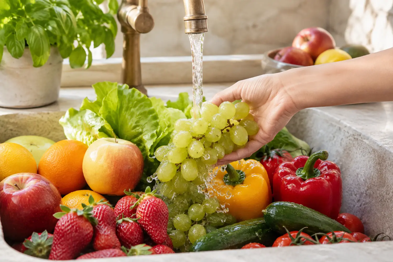 Pesticides dans les fruits et légumes : risques et lavage
