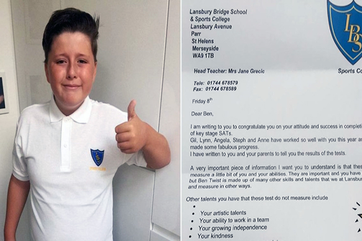 Un garçon atteint d'autisme échoue aux examens et reçoit la lettre la plus inattendue de l'école !