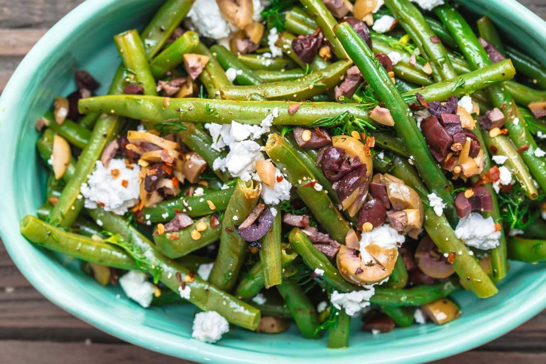 Peut On Manger Les Graines De Haricots Verts Salade grecque aux haricots verts | Manger Méditerranéen