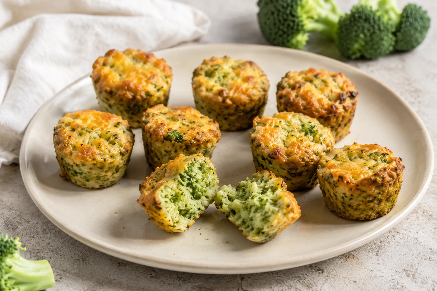 Muffins aux brocolis et fromage : recette facile