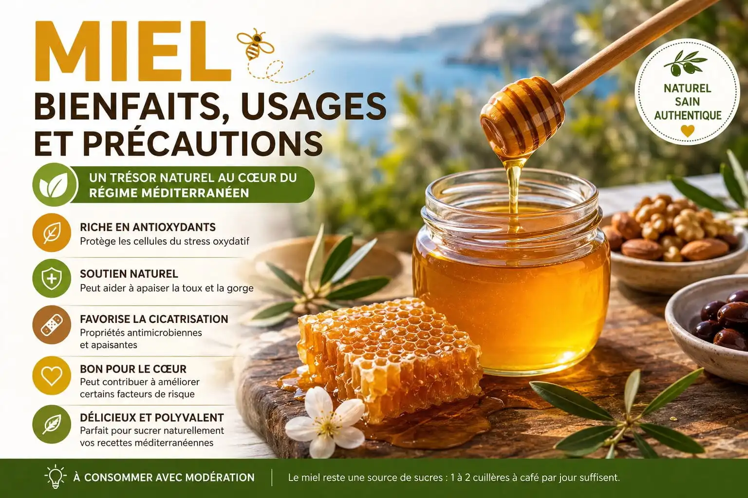 Miel et régime méditerranéen : bienfaits et usages