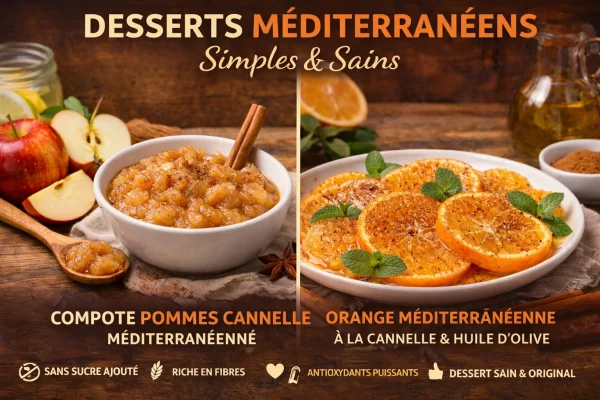 Desserts Méditerranéens Simples et Sains : Pommes à la Cannelle et Oranges à l’Huile d’Olive