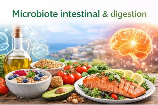 Microbiote intestinal et régime méditerranéen : fibres, légumes, huile d’olive