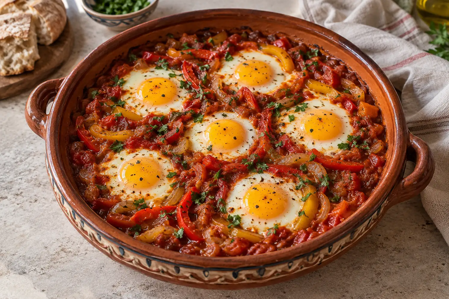 Chakchouka douce du matin : recette facile aux œufs